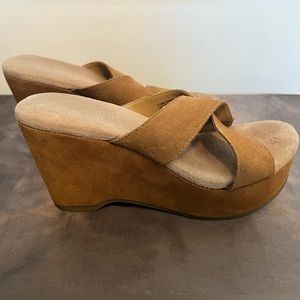 (3/$10) Nine West It’s My Party suede wedge sandals